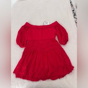 Angel Biba Red Off-Shoulder Dress | Size 12 | New With Tags